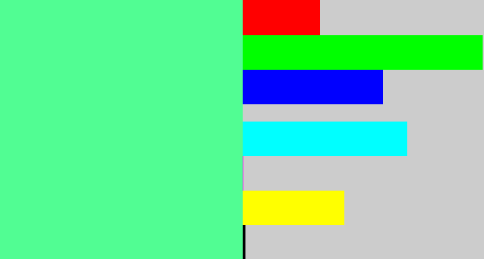 Hex color #51fd93 - sea green