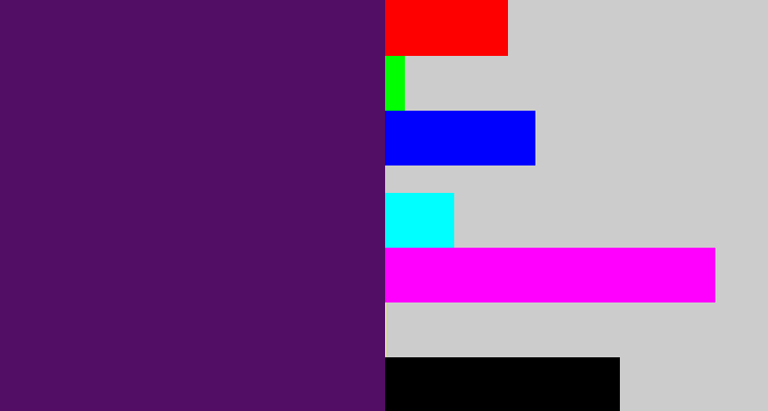 Hex color #520e64 - royal purple