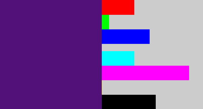 Hex color #521178 - royal purple