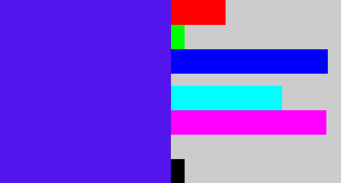 Hex color #5215eb - blue/purple