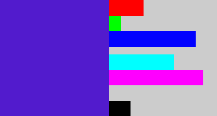 Hex color #521bcd - purple/blue