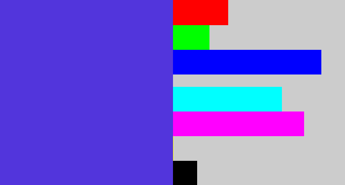 Hex color #5235dc - blurple