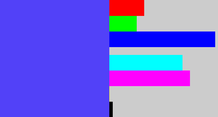 Hex color #5241f8 - purpleish blue