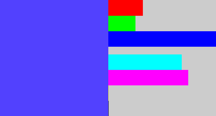 Hex color #5241fe - purpleish blue