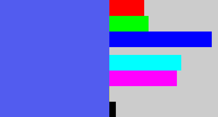 Hex color #525cef - warm blue