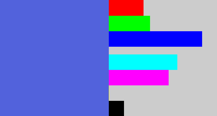 Hex color #5262dc - warm blue