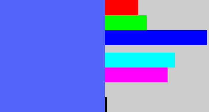 Hex color #5265fa - lightish blue