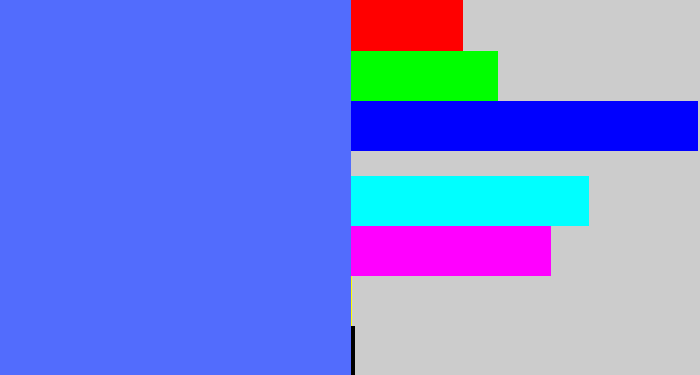 Hex color #526cfd - lightish blue