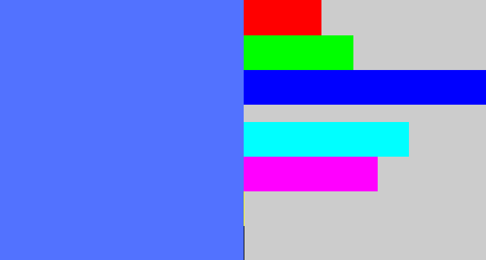 Hex color #5272ff - lightish blue