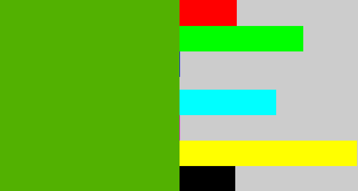 Hex color #52b101 - kermit green