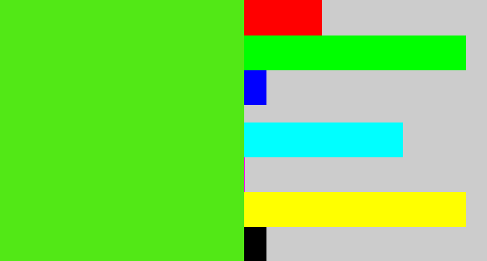 Hex color #52e816 - green apple