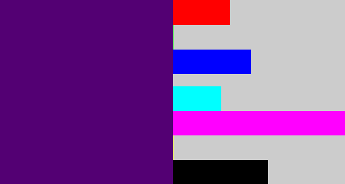 Hex color #530073 - royal purple