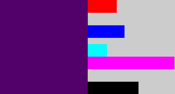 Hex color #53016a - royal purple