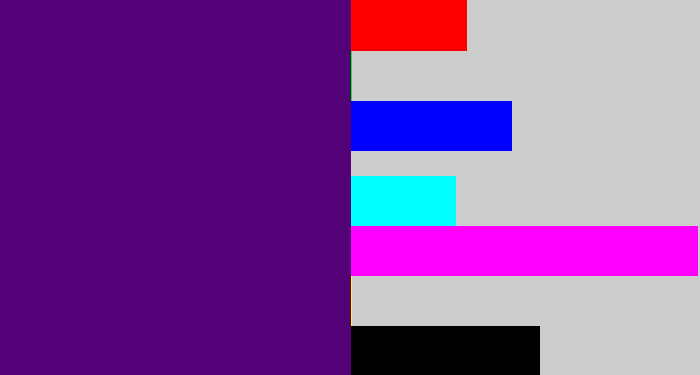 Hex color #530176 - royal purple