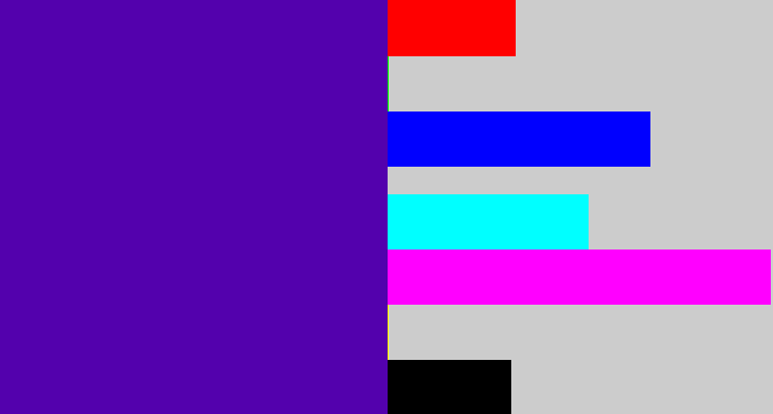 Hex color #5301ad - violet blue