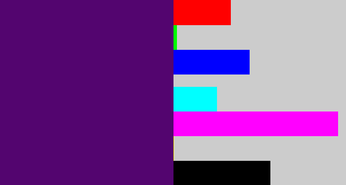 Hex color #53056f - royal purple