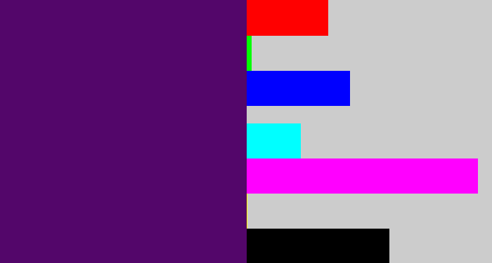 Hex color #53066a - royal purple