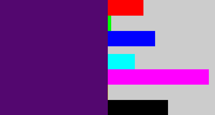 Hex color #53076f - royal purple