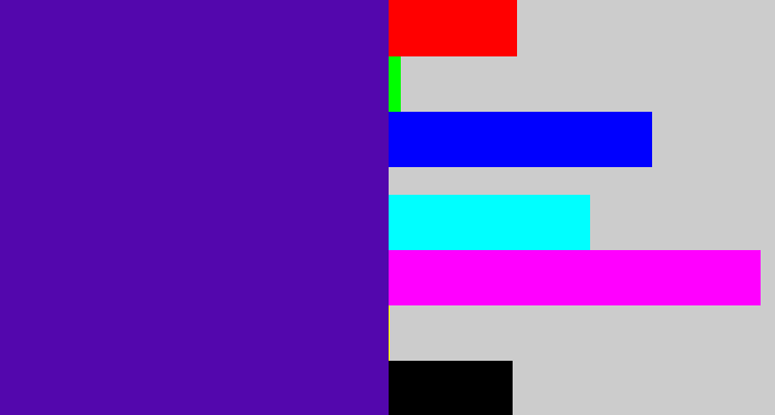 Hex color #5307ad - violet blue