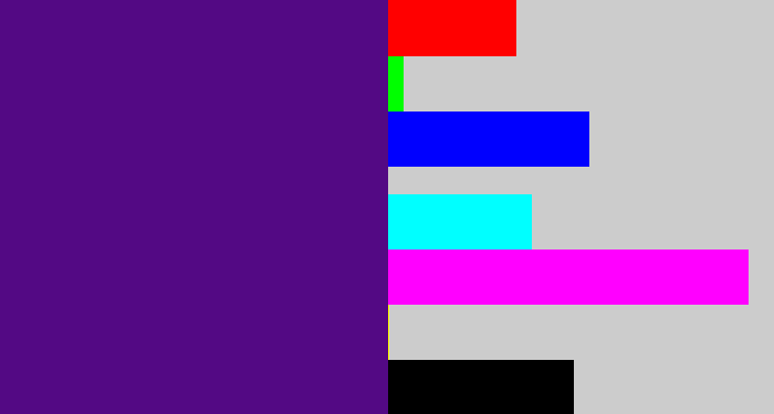 Hex color #530984 - royal purple