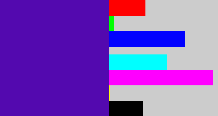 Hex color #5309af - violet blue