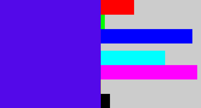 Hex color #5309e9 - blue/purple