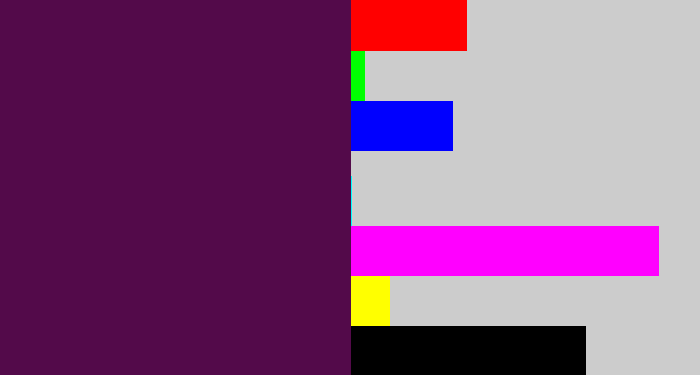 Hex color #530a4a - plum purple