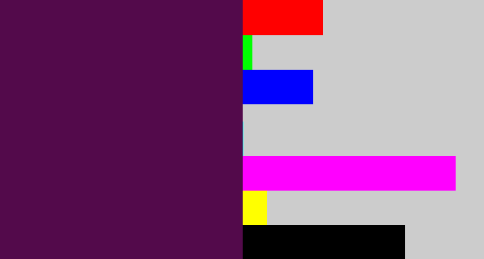 Hex color #530a4b - plum purple