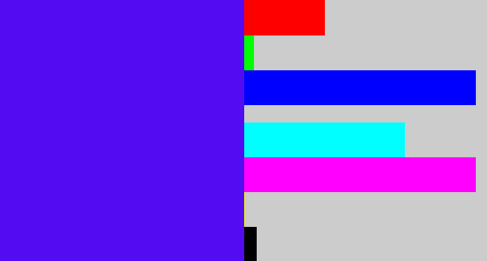 Hex color #530bf2 - blue/purple