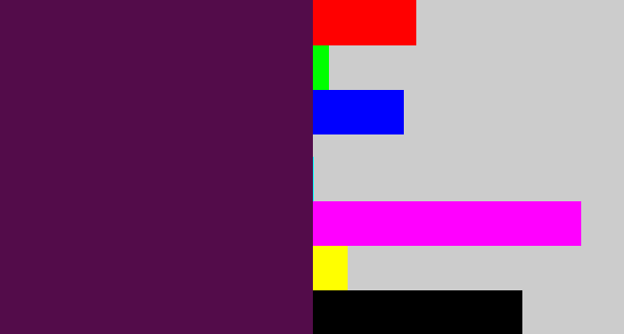 Hex color #530c4a - plum purple