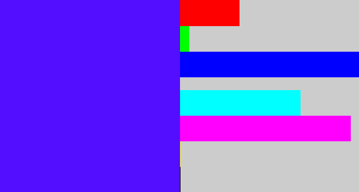 Hex color #530eff - blue/purple