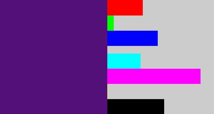 Hex color #531078 - royal purple