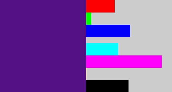 Hex color #531083 - royal purple
