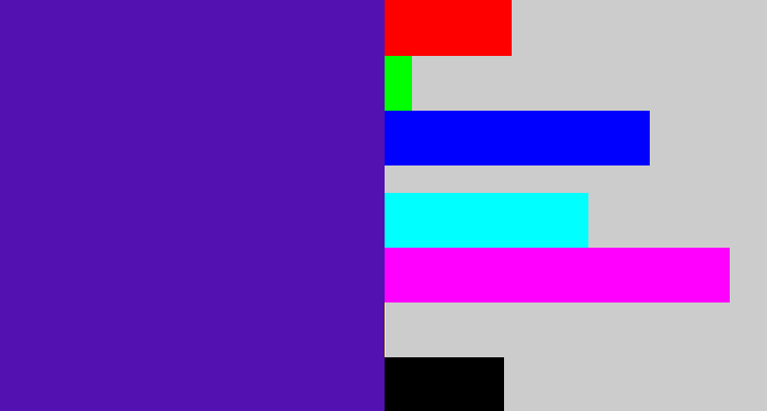Hex color #5311b1 - violet blue