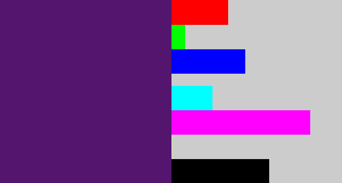 Hex color #53156d - royal purple