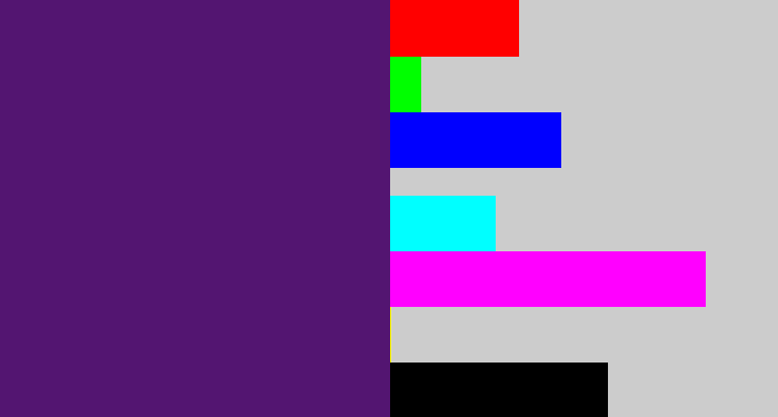 Hex color #531571 - royal purple