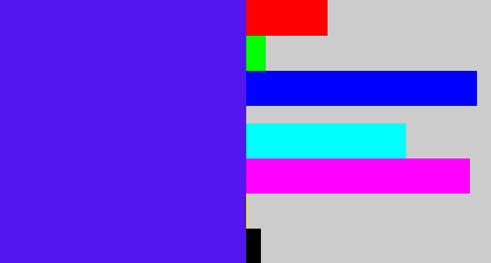 Hex color #5315f0 - blue/purple