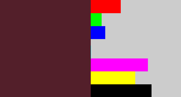 Hex color #531f2a - plum
