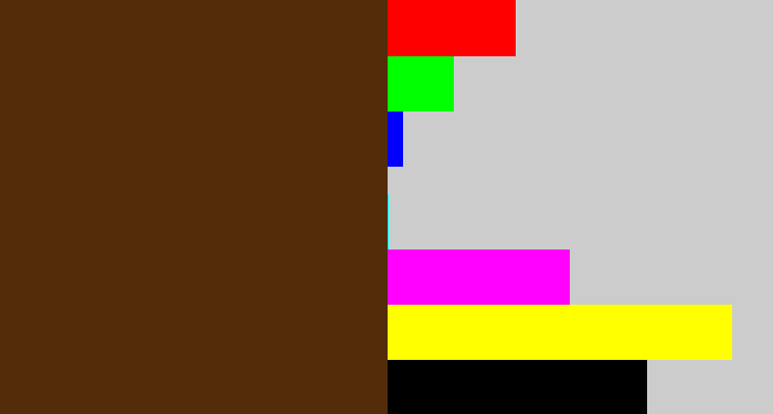 Hex color #532c09 - brown