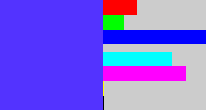 Hex color #5333ff - purpleish blue