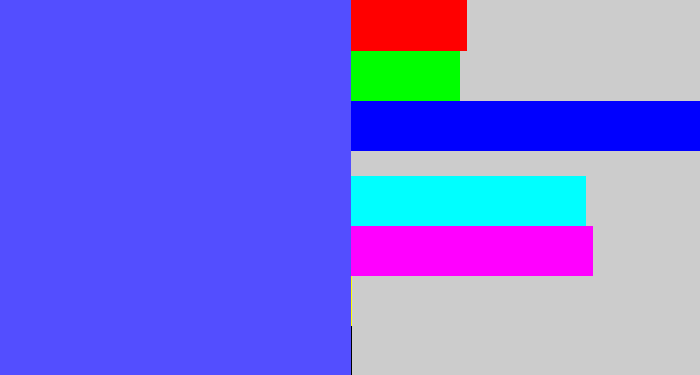 Hex color #534eff - purpleish blue