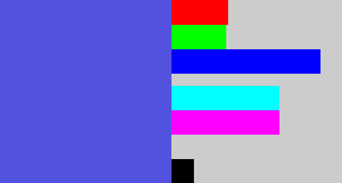 Hex color #5352df - warm blue
