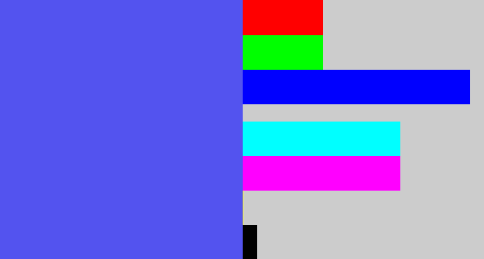 Hex color #5353ef - warm blue