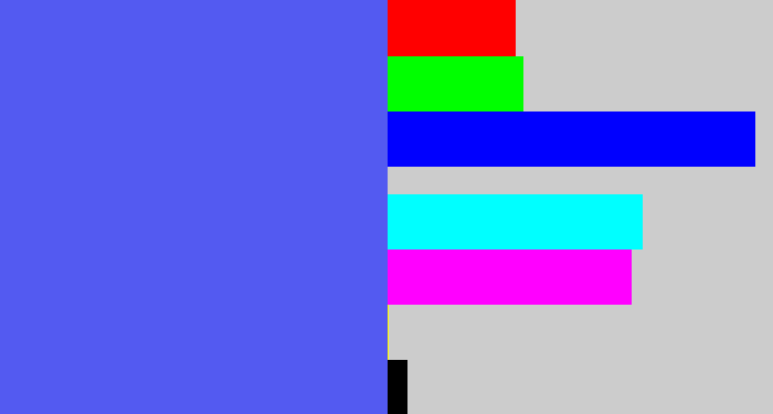 Hex color #535af1 - warm blue