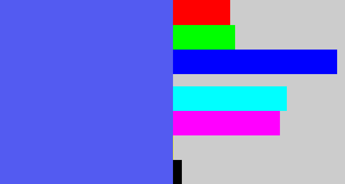 Hex color #535bf1 - warm blue