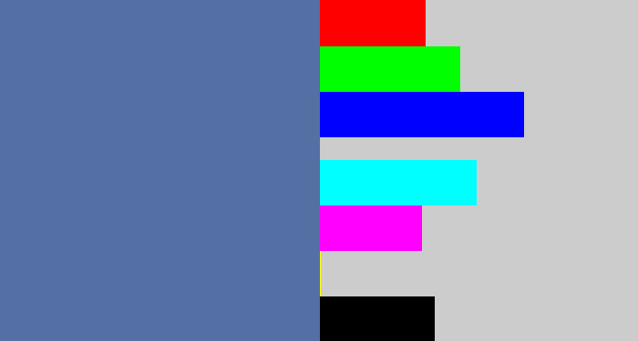Hex color #536fa3 - dull blue