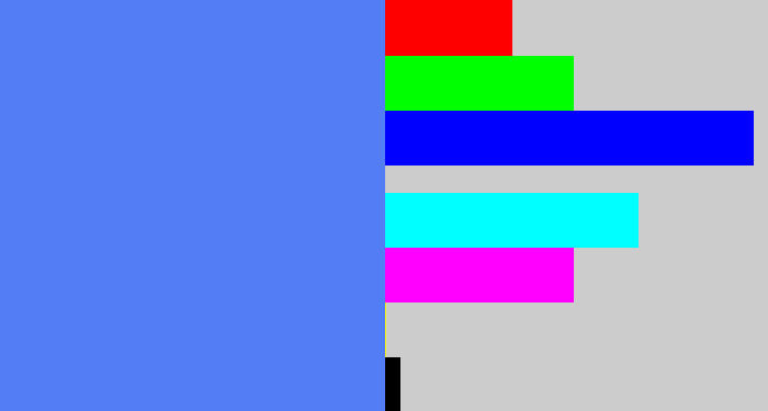 Hex color #537df4 - soft blue