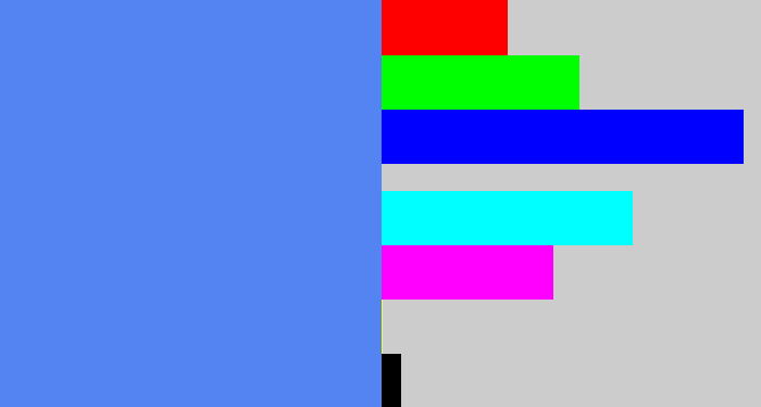 Hex color #5384f1 - soft blue