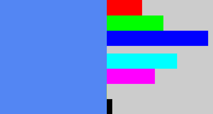 Hex color #5386f3 - soft blue