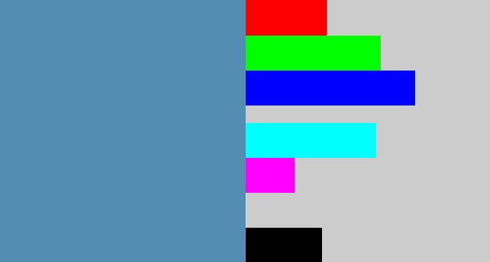 Hex color #538db1 - off blue